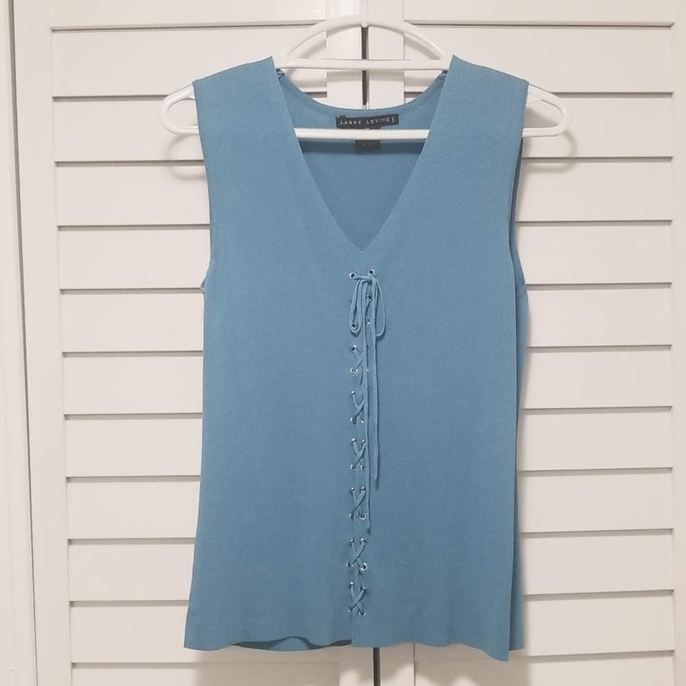Larry Levine Women's Knit Sleeveless Top Size M